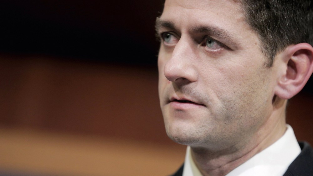 House Budget Committee Chairman Paul Ryan (R-WI) speaks at a a press conference at the U.S. Capitol on December 10, 2013.