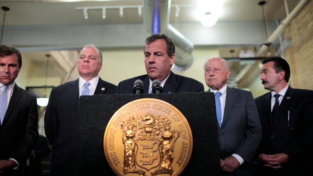 New Jersey Gov. Chris Christie speaks to the media following a summit over the future of Atlantic City, Sept. 8, 2014.