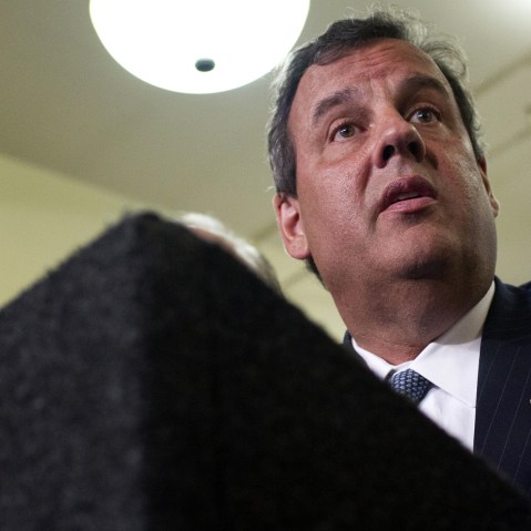 New Jersey Gov. Chris Christie speaks to the media on Sept. 8, 2014 in Atlantic City, N.J. (Photo by Jessica Kourkounis/Getty)