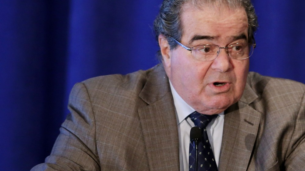 Supreme Court Associate Justice Antonin Scalia And Hillary Clinton Speak At Law Conference (Photo by Chip Somodevilla/Getty)