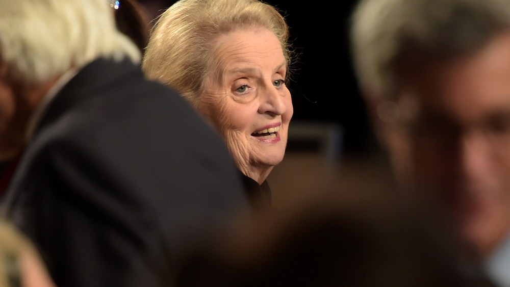 Former Secretary of State Madeleine Albright attends the third day of the Clinton Global Initiative's 10th Annual Meeting at the Sheraton New York Hotel & Towers on Sept. 23, 2014 in New York City.