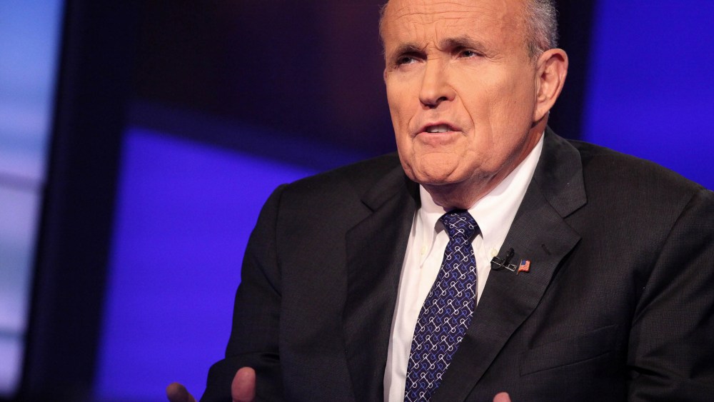 Rudy Giuliani speaks on Fox News on Sept. 23, 2014 in New York City.