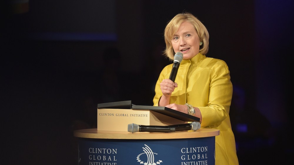Hillary Clinton speaks at the Clinton Global Initiative's 10th Annual Meeting on September 24, 2014 in New York City.