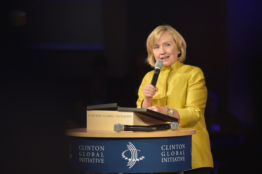 Hillary Clinton speaks at the Clinton Global Initiative's 10th Annual Meeting on September 24, 2014 in New York City.