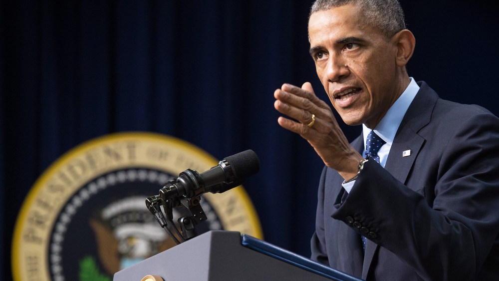 President Barack Obama speaks at the White House in Washington,D.C. on Sept. 26, 2014.