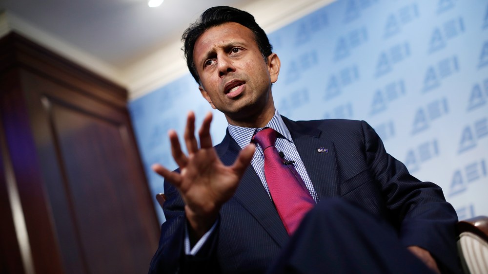Bobby Jindal speaks at the American Enterprise Institute on Oct. 6, 2014 in Washington, DC. (Photo by Win McNamee/Getty)