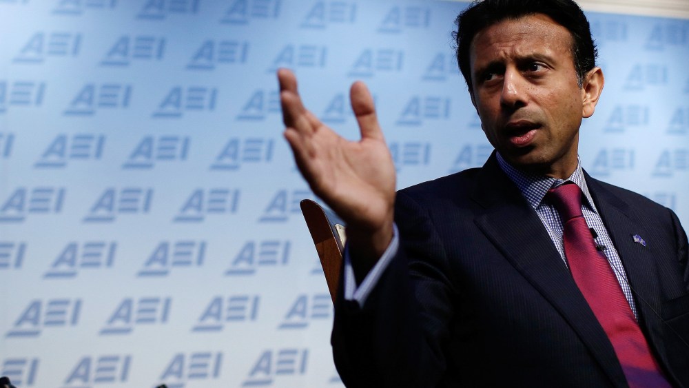 Louisiana Gov. Bobby Jindal speaks in Washington on Oct. 6, 2014.