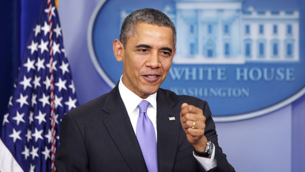 President Barack Obama speaks during a news conference at the James Brady Press Briefing Room of the White House December 20, 2013 in Washington, D.C.