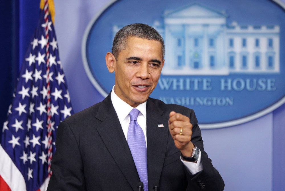 President Barack Obama speaks during a news conference at the James Brady Press Briefing Room of the White House December 20, 2013 in Washington, D.C.