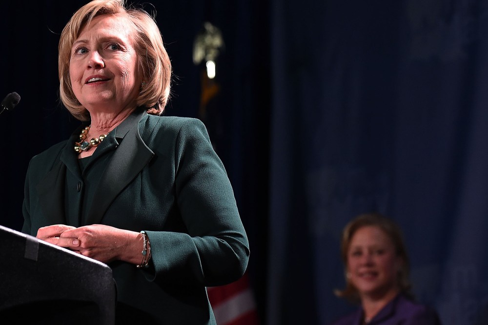 Former U.S. Secretary of State Hillary Clinton campaigns for U.S. Sen. Mary Landrieu (D-LA) on Nov. 1, 2014 in New Orleans, La.