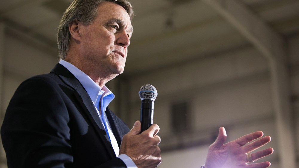Republican candidate for U.S. Senate David Perdue speaks at a campaign stop one day before the mid-term elections on Nov. 3, 2014 in Atlanta, Ga.