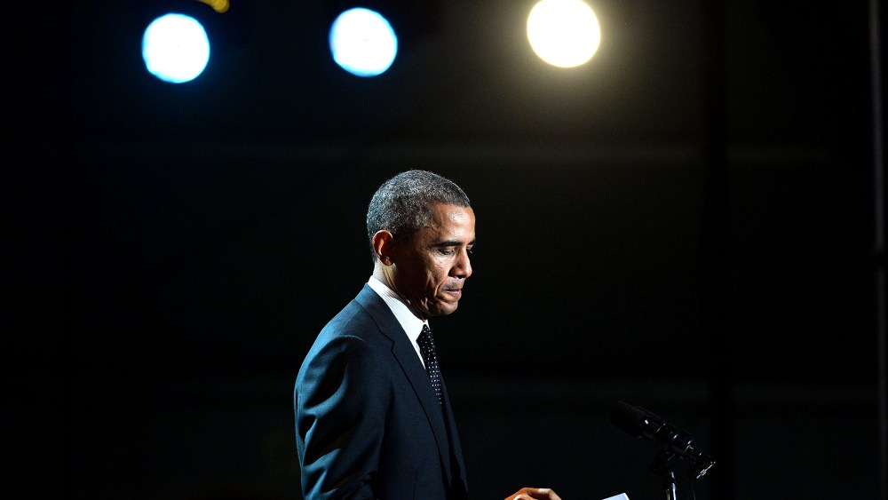President Barack Obama speaks at an event on the South Lawn of the White House on Nov. 6, 2014 in Washington, D.C. (Photo by Olivier Douliery/Pool/Getty)