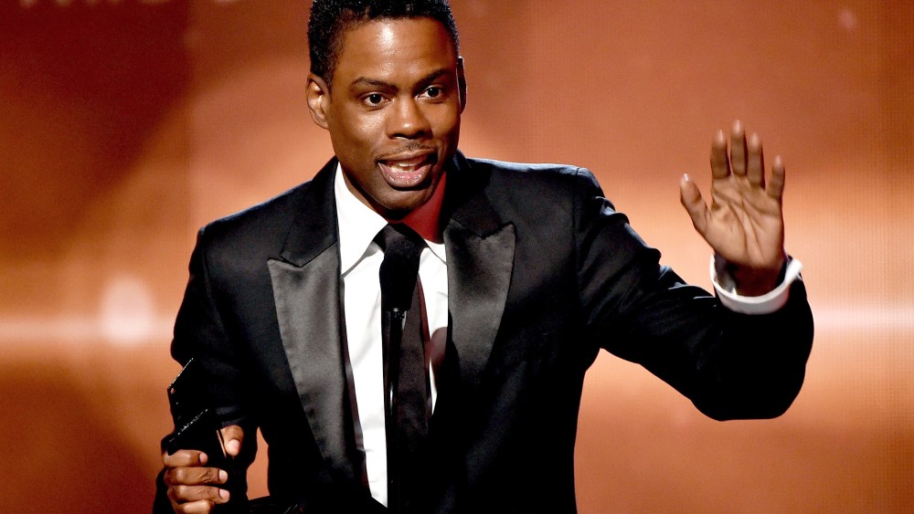 Actor-comedian Chris Rock accepts the Hollywood Comedy Film Award for 'Top Five' onstage during the 18th Annual Hollywood Film Awards on Nov. 14, 2014 in Hollywood, Calif. (Photo by Kevin Winter/Getty)