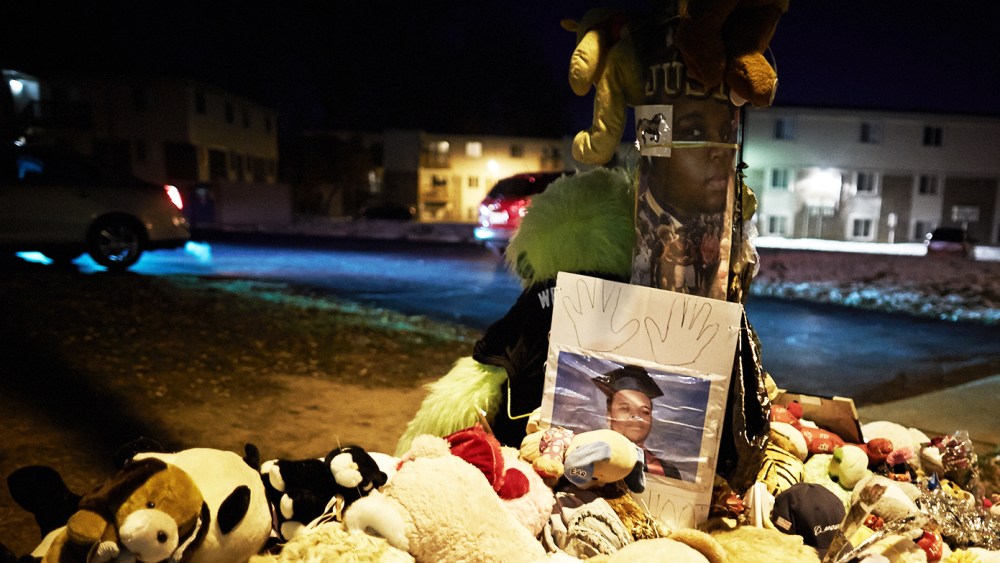 A memorial for Michael Brown seen on Nov. 19, 2014 in Ferguson, Mo. (Photo by Sebastiano Tomada/Getty)