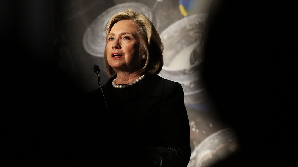 Hillary Rodham Clinton speaks at the Cookstoves Future Summit on Nov. 21, 2014 in New York City. (Spencer Platt/Getty)