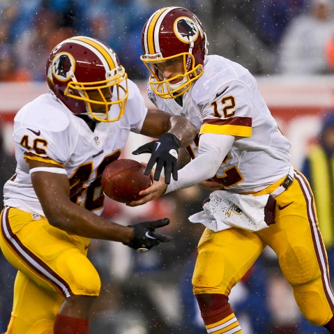 The Washington Redskins during their game against the New York Giants at MetLife Stadium on Dec. 29, 2013.