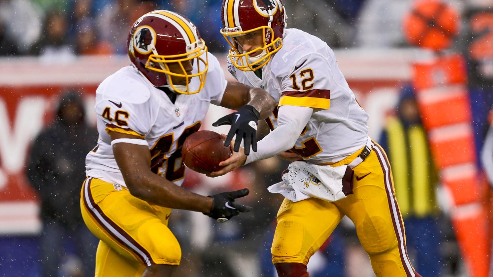 The Washington Redskins during their game against the New York Giants at MetLife Stadium on Dec. 29, 2013.