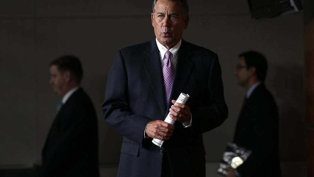 House Speaker John Boehner Holds Weekly News Conference