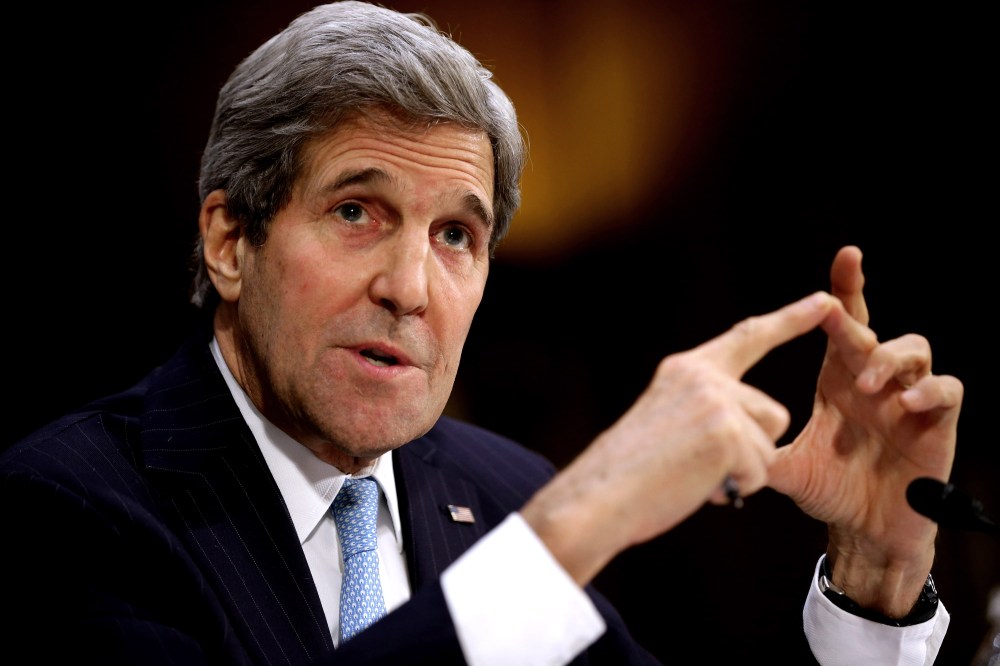 Secretary of State John Kerry testifies during a hearing of the Senate Foreign Relations Committee on Capitol Hill Dec. 9, 2014 in Washington, DC. (Photo by Chip Somodevilla/Getty)