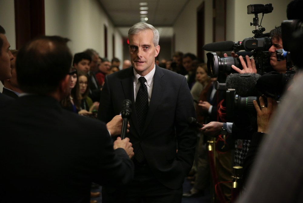 White House Chief of Staff Denis McDonough arrives at a House Democratic Caucus meeting Dec. 11, 2014 on Capitol Hill in Washington, DC. (Photo by Alex Wong/Getty)