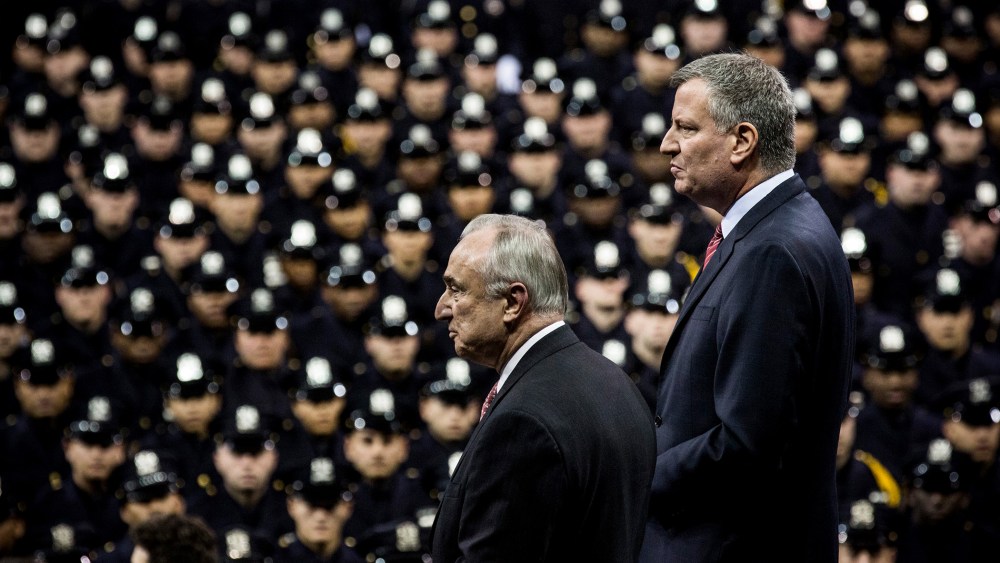 Bill De Blasio Addresses NYPD Graduates At Ceremony At Madison Square Garden