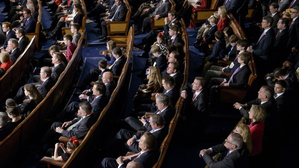 Members of the House of Representatives listen to nominations for speaker on Capitol Hill on Jan. 6, 2015 in Washington, DC.