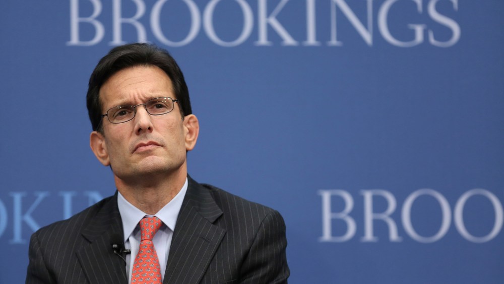 House Majority Leader Eric Cantor (R-VA) delivers remarks at the Brookings Institution January 8, 2014 in Washington, D.C.