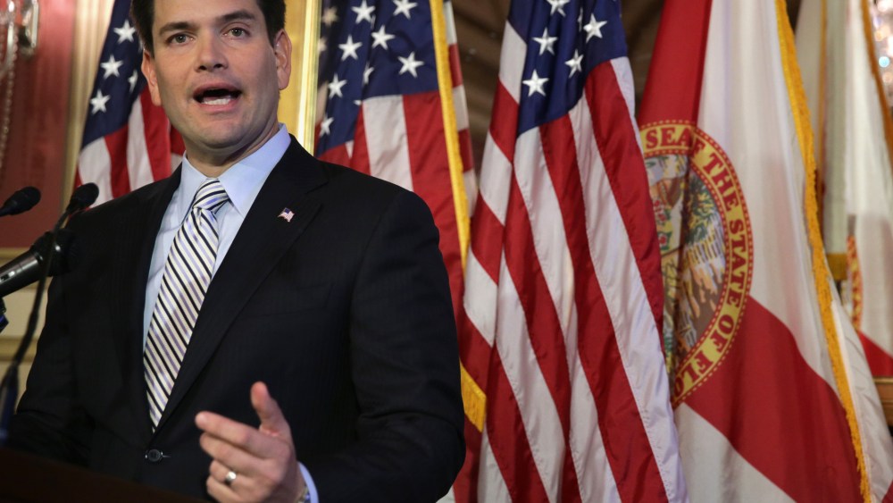 Sen. Marco Rubio (R-FL) addresses an event held by the American Enterprise Institute for Public Policy Research (AEI) January 8, 2014 at the U.S. Capitol in Washington, D.C.