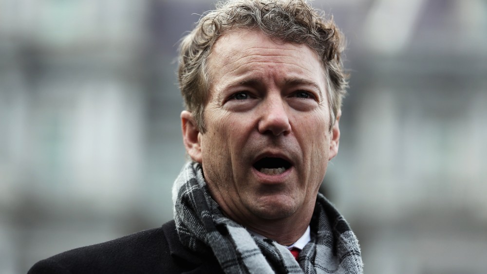 U.S. Sen. Rand Paul (R-KY) speaks to members of the media, Jan. 9, 2014.