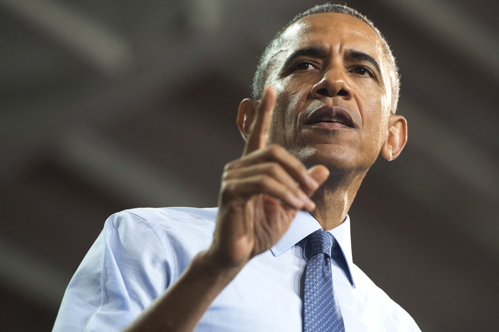 President Barack Obama speaks in Lawrence, Kansas, on Jan., 22, 2015. (Photo by Saul Loeb/AFP/Getty)