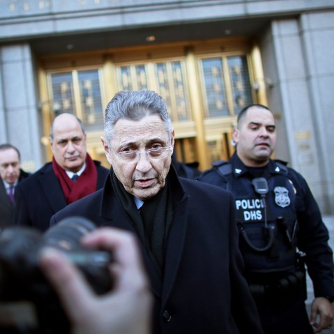 New York State Assembly Speaker Sheldon Silver walks out of the Federal Courthouse after his arraignment on Jan. 22, 2015 in New York, N.Y. (Photo by Yana Paskova/Getty)