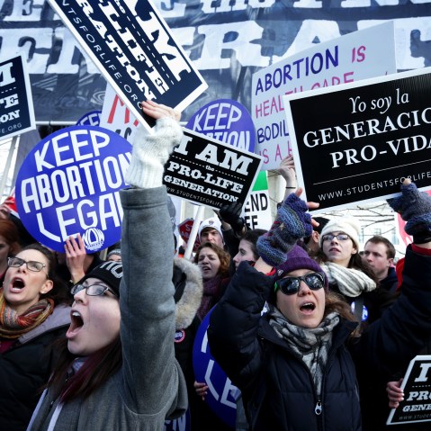 Annual March For Life Protests 1973 Roe v. Wade Ruling In Washington