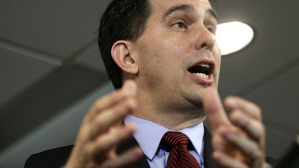 Wisconsin Governor Scott Walker speaks at the American Action Forum on Jan. 30, 2015 in Washington, DC.