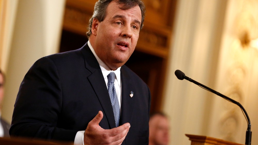 New Jersey Gov. Chris Christie delivers the State of the State Address, Jan. 14, 2014.