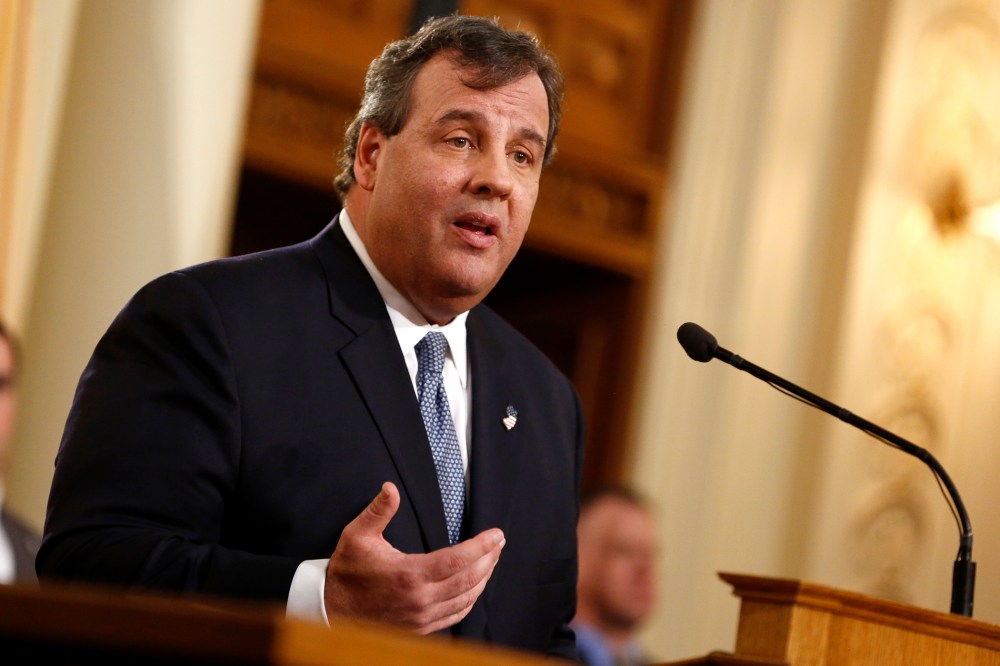 New Jersey Gov. Chris Christie delivers the State of the State Address, Jan. 14, 2014.
