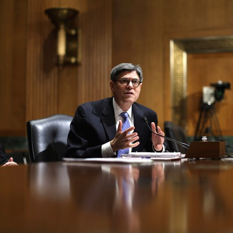 Treasury Secretary Jack Lew testifies on Capitol Hill on Feb. 5, 2015 in Washington, D.C. (Photo by Chip Somodevilla/Getty)