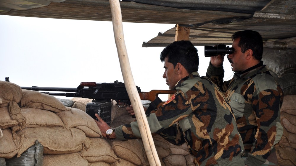 Peshmerga forces take their position in Hazir front near Erbil, Iraq on Feb. 12, 2015 against possible ISIL attacks. (Photo by van Sddk/Anadolu Agency/Getty)