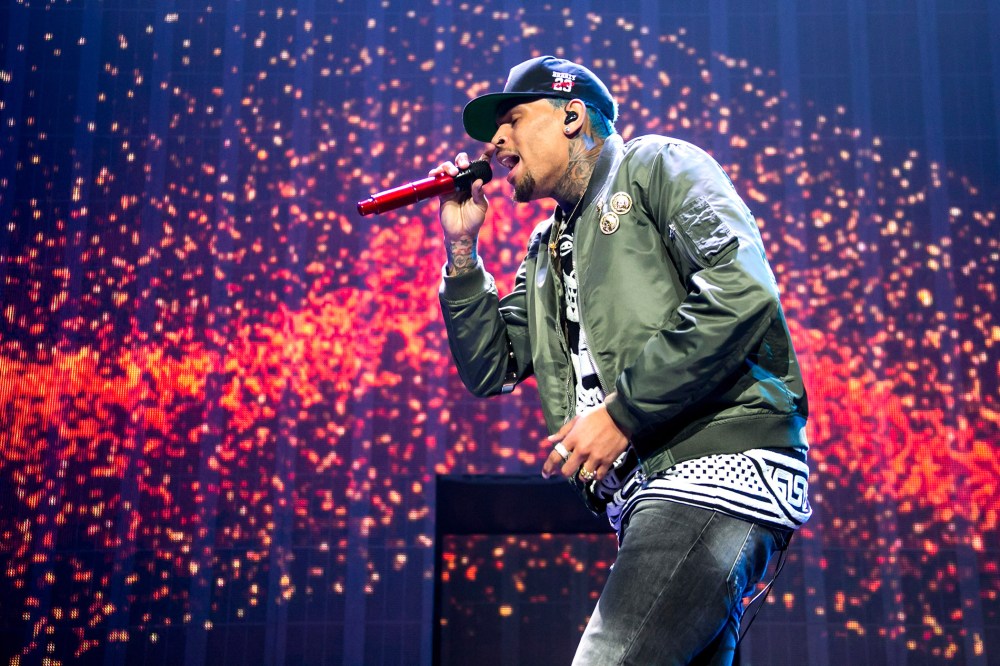 Chris Brown performs on Feb. 15, 2015 in Detroit, Mich. (Photo by Scott Legato/Getty)