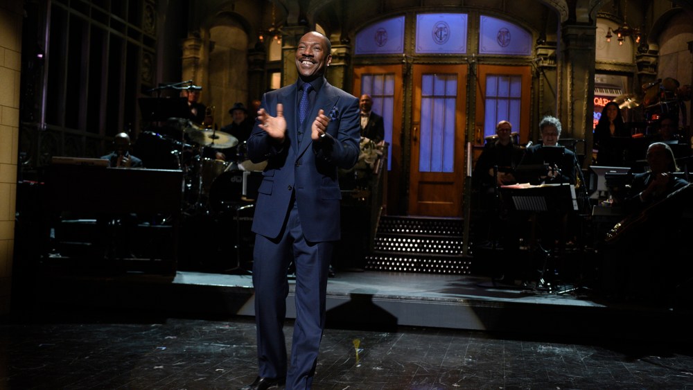 Eddie Murphy on Feb. 15, 2015 at the Saturday Night Live 40th Anniversary Special. (Photo by Dana Edelson/NBC/NBCU Photo Bank/Getty)
