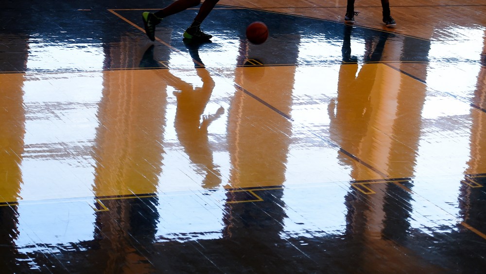 Archbishop Carroll High School basketball players work out during practice on Feb. 12, 2015 in Washington, DC. (Photo by Jonathan Newton/The Washington Post via Getty)