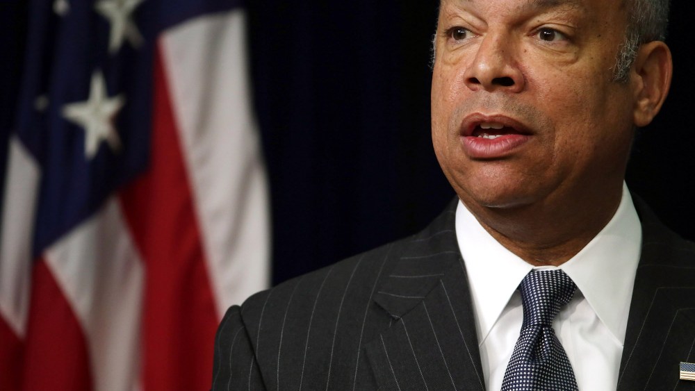 US Homeland Security Secretary Jeh Johnson speaks during the second day of the White House Summit on Countering Violent Extremism in the Eisenhower Executive Office Building Feb. 18, 2015 in Washington, DC. (Photo by Chip Somodevilla/Getty)