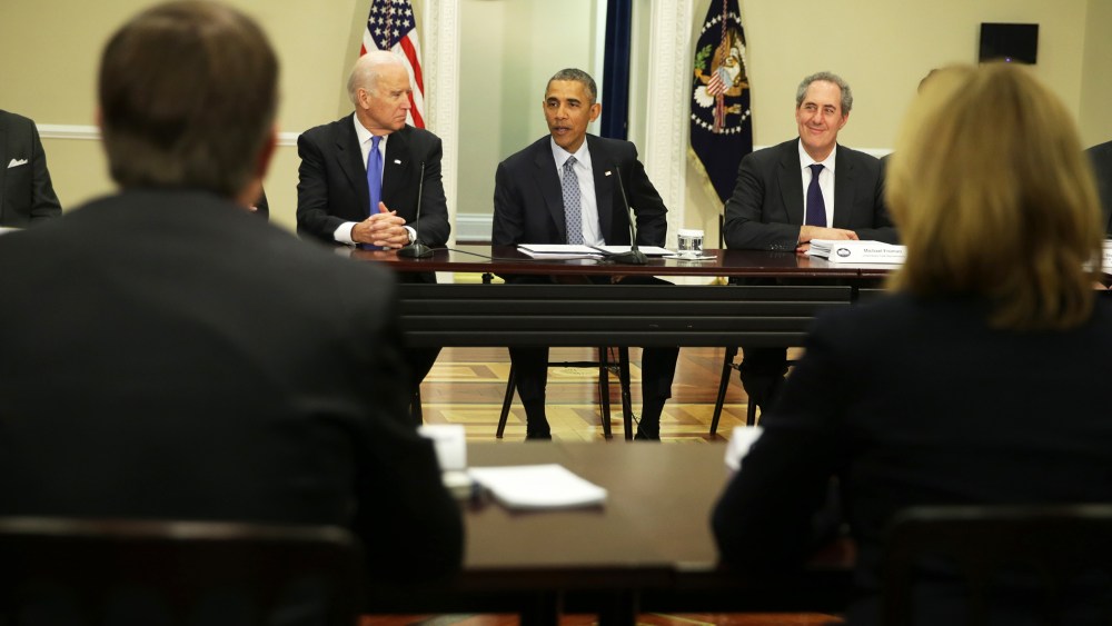 U.S. President Barack Obama speaks during a Democratic Governors Association Meeting in the Eisenhower Executive Office Building on Feb. 20, 2015 in Washington, DC. (Photo by Alex Wong/Getty)