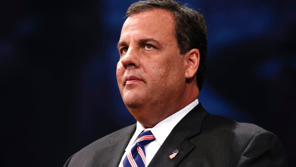 New Jersey Gov. Chris Christie listens after being sworn in for his second term, Jan. 21, 2014, in Trenton, N.J.