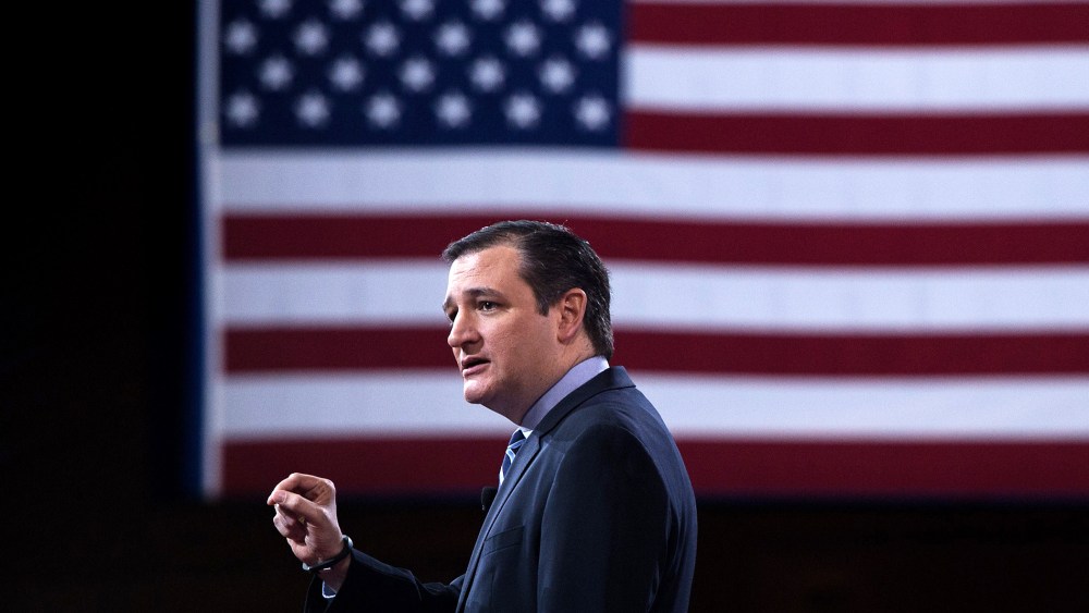 Sen. Ted Cruz (R-Texas) addresses the annual Conservative Political Action Conference (CPAC) in National Harbor, Md., on Feb. 26, 2015. (Photo by Nicholas Kamm/AFP/Getty)