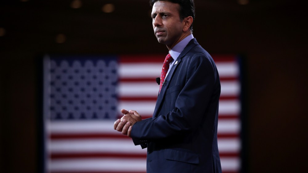 Louisiana Gov. Bobby Jindal addresses the 42nd annual Conservative Political Action Conference (CPAC) Feb. 26, 2015 in National Harbor, Md. (Photo by Alex Wong/Getty)