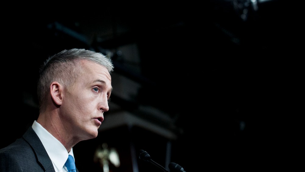 Chairman Trey Gowdy (R-SC) of the House Select Committee on Benghazi speaks to reporters at a press conference on March 3, 2015 in Washington, D.C. (Photo by Gabriella Demczuk/Getty)