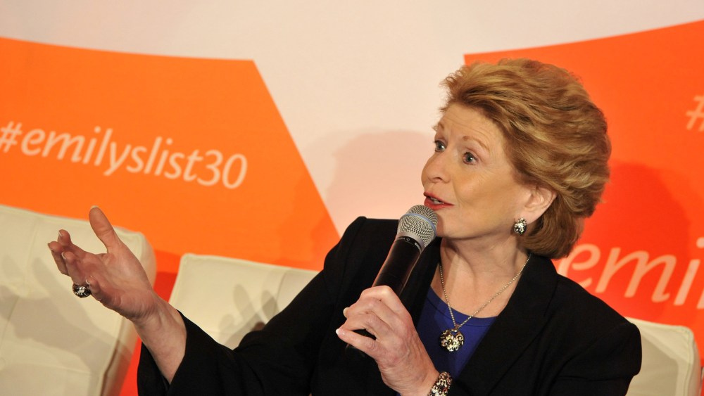 Senator Debbie Stabenow speaks at a panel at EMILY's List 30th Anniversary Gala at Washington Hilton on March 3, 2015 in Washington, DC. (Photo by Kris Connor/Getty for EMILY's List)