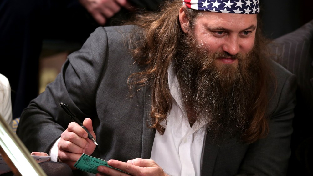 Willie Robertson waits for U.S. President Barack Obama to deliver the State of the Union address at the U.S. Capitol on Jan. 28, 2014 in Washington, DC.