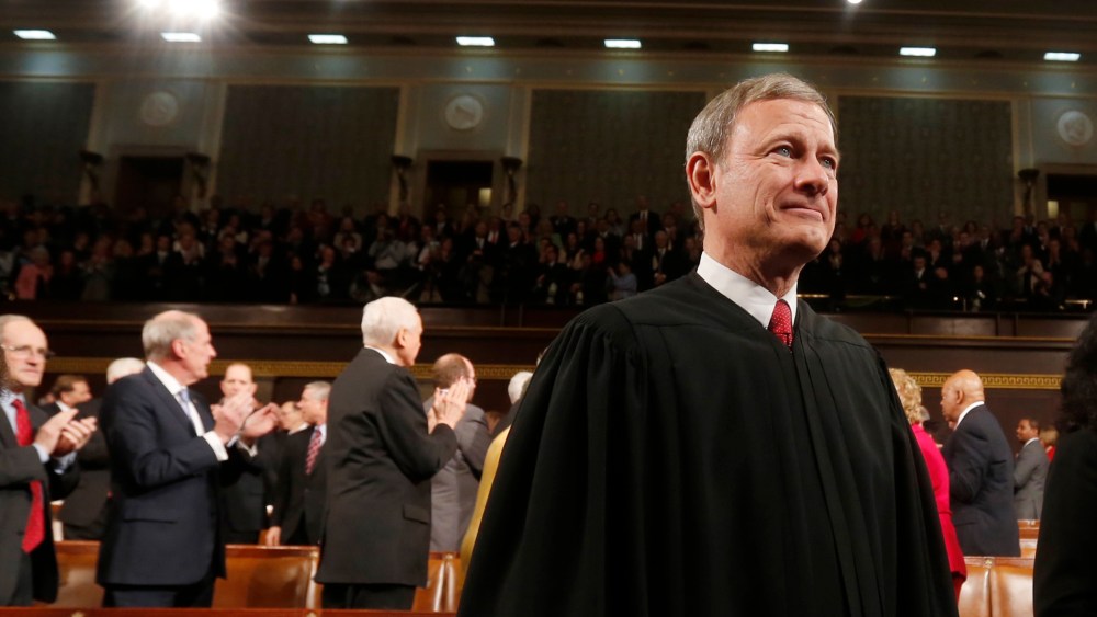 U.S. Supreme Court Chief Justice John Roberts arrives prior to President Barack Obama's State of the Union speech on Capitol Hill on Jan. 28, 2014. (Larry Downing/Pool/Getty)
