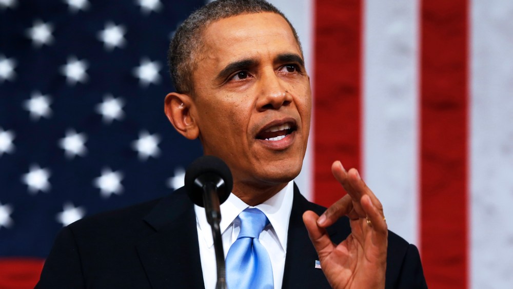 Barack Obama delivers the State of the Union address, Jan. 28, 2014.